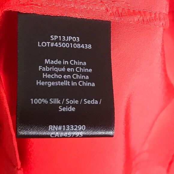 Rachel Zoe Sz 0 Red Silk Romper - Picture 5 of 7